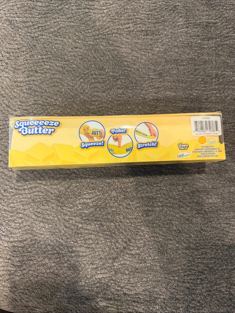Giggle Zone 14 oz. Yellow  Squeeze Butter Squishy Toy